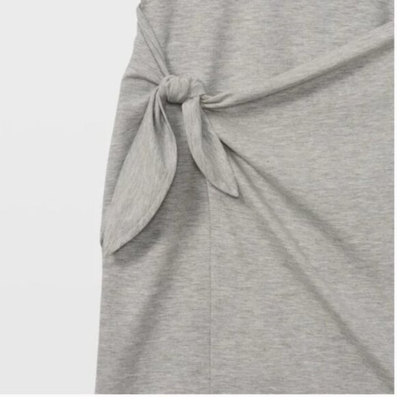 Like New Club Monaco Twansia Wrap TShirt Midi Dress in Heathered Grey Sz XS - Picture 3 of 12